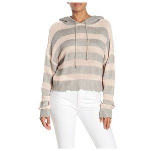 Elan Stripe Drop Shoulder Knit Hoodie NWOT